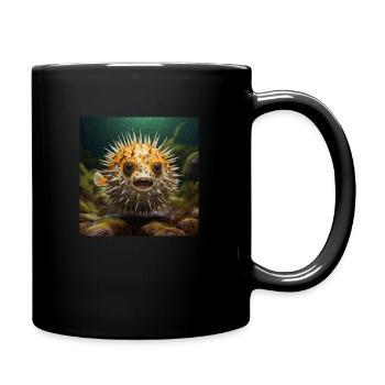Fantastic puffer fish - Full Colour Mug - black - Right