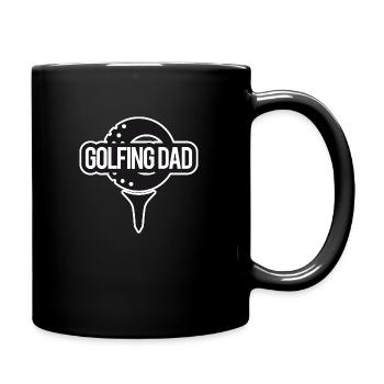Golfing Dad - Papa Lustig - Full Colour Mug - black - Right