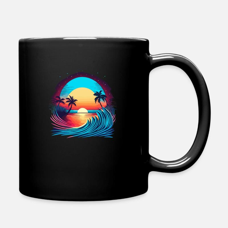 Surfer Paradies - Dream comes true - Full Colour Mug - black