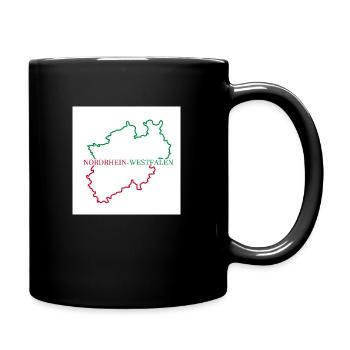 Nordrhein-Westfalen Karte - Tasse einfarbig - Schwarz - Rechts