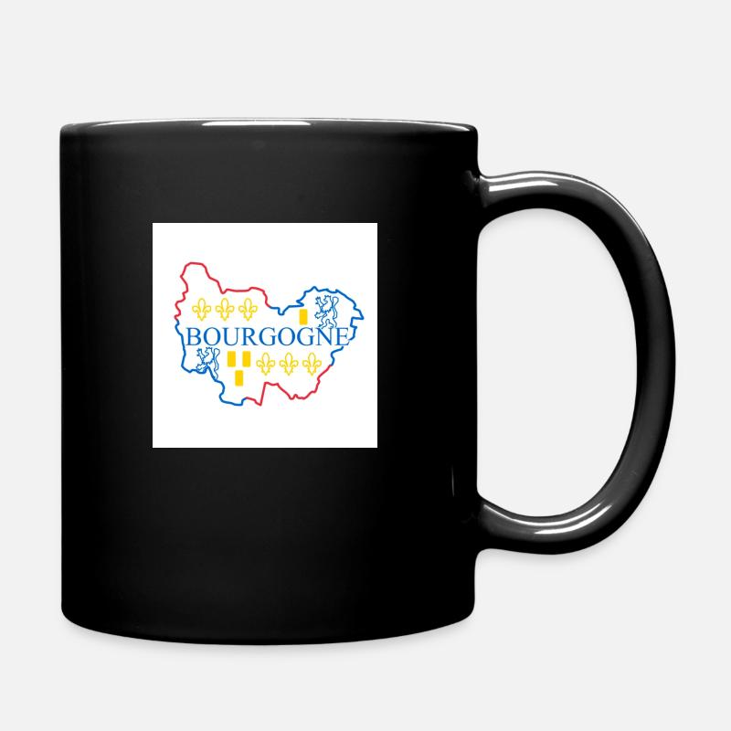 Carte de la Bourgogne - Mug uni - noir