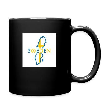 Carte de la Suède - Mug uni - noir - Droite
