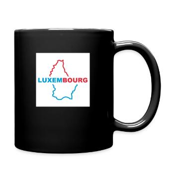 Carte du Luxembourg - Mug uni - noir - Droite