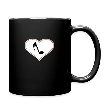 Love Heart Music - Full Colour Mug - black - Right