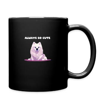 Samoyède chien mignon mignon mignon chien de traîneau mignon - Mug uni - noir - Droite
