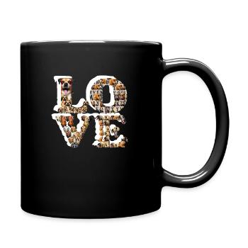 Love Dogs – für Hundefreunde - Tasse einfarbig - Schwarz - Rechts