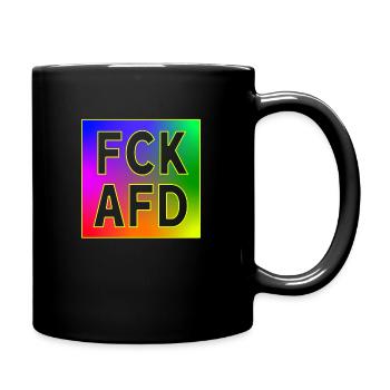 FCK AFD - Tasse einfarbig - Schwarz - Rechts