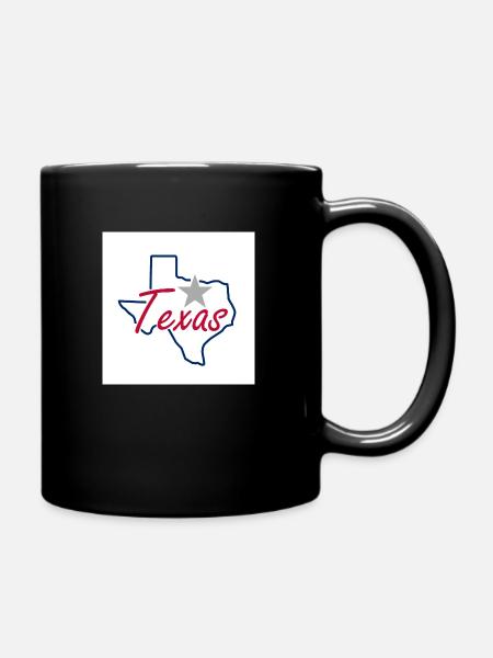 Carte du Texas - Mug uni - noir