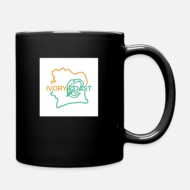 Carte de la Côte d’Ivoire - Mug uni - noir