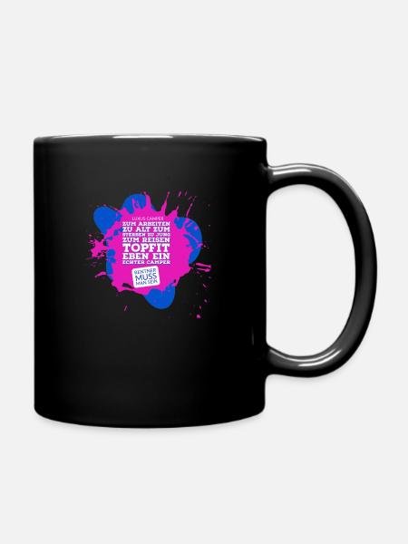 Rentner - Tasse einfarbig - Schwarz