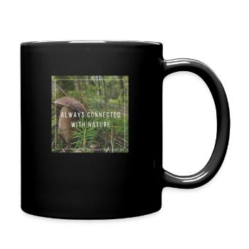 PilzCoachBadenweiler Always connected with nature - Tasse einfarbig - Schwarz - Rechts