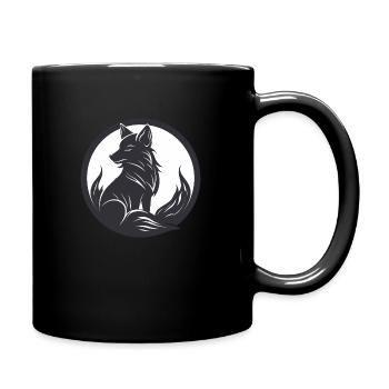 Renard, Reineke, Nez rouge, Renarde, Jupe rouge - Mug uni - noir - Droite