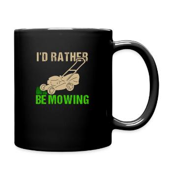 Rasenmäher Rasenpflege Vintage Lawnmower Sprüche - Tasse einfarbig - Schwarz - Rechts