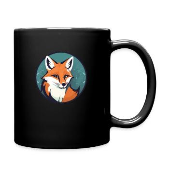 Renard, Reineke, Nez rouge, Renarde, Jupe rouge - Mug uni - noir - Droite