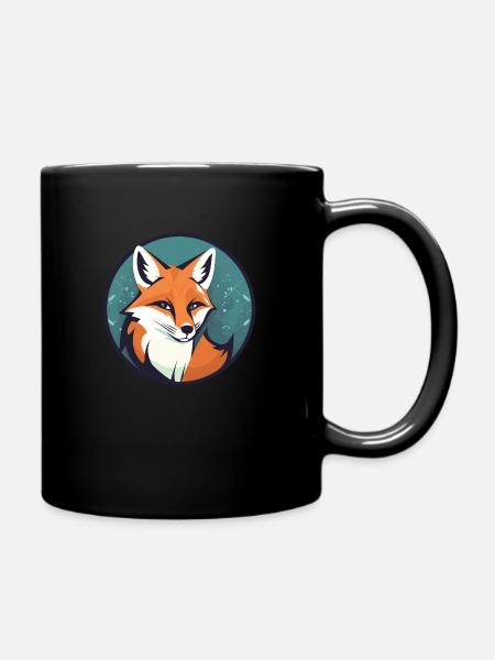 Fox, Reineke, Red Nose, Vixen, Red Skirt - Full Colour Mug - black