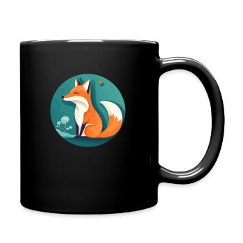 Renard, Reineke, Nez rouge, Renarde, Jupe rouge - Mug uni - noir - Droite