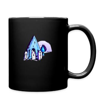 Friedhof Gruft Gräber Grab - Tasse einfarbig - Schwarz - Rechts