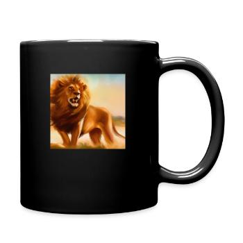 Lion dessins - Mug uni - noir - Droite