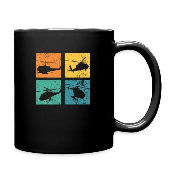 Hélicoptère Vintage Pilote d’hélicoptère - Mug uni - noir - Droite