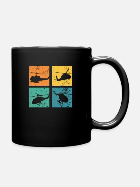 Hélicoptère Vintage Pilote d’hélicoptère - Mug uni - noir