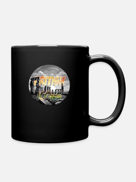 British Icons Stonehenge - Full Colour Mug - black
