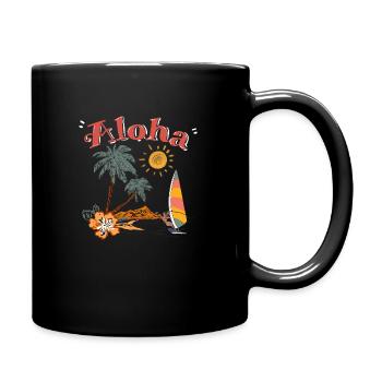 Été Plage Vacances surf - Mug uni - noir - Droite