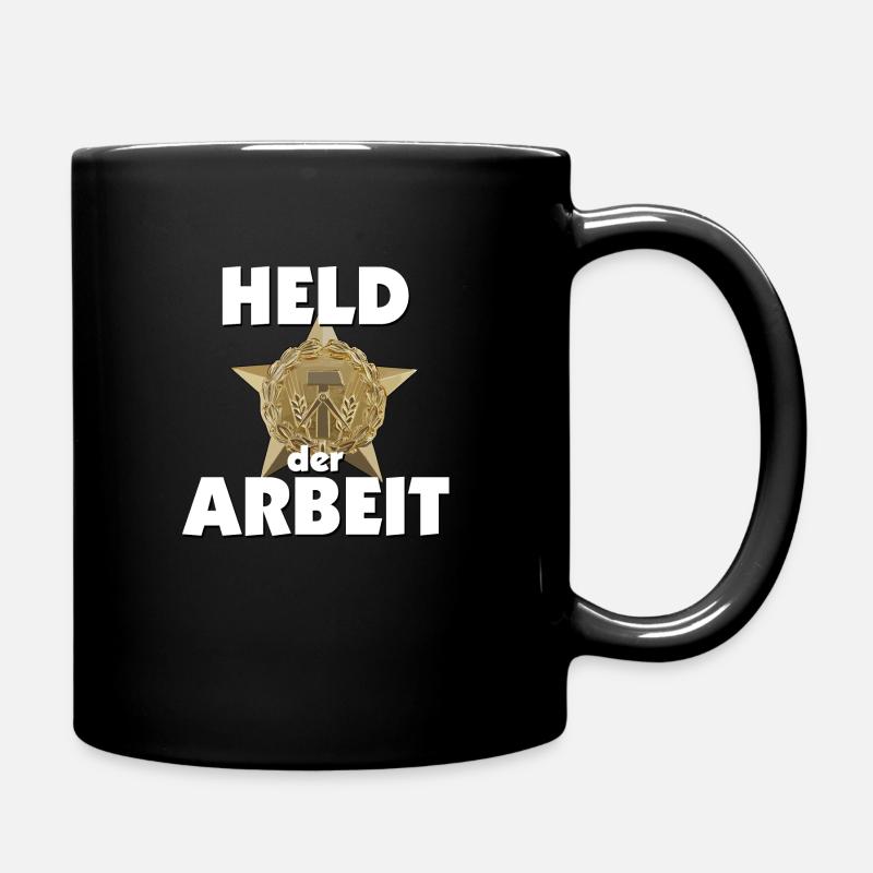 Held der Arbeit Abzeichen DDR Ostalgie - Tasse einfarbig - Schwarz