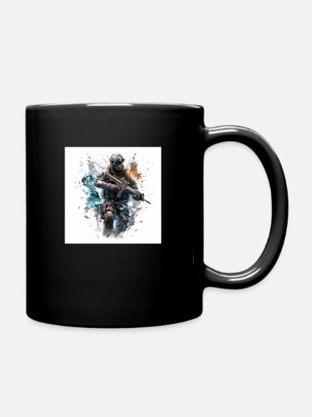 COD gaming art shooter - Tasse einfarbig - Schwarz