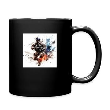 COD gaming art shooter 2 - Tasse einfarbig - Schwarz - Rechts