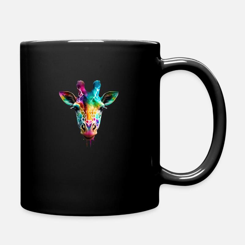 Giraffe - Full Colour Mug - black