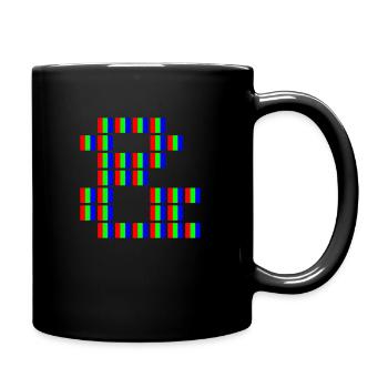 Pixel Art & - Tasse einfarbig - Schwarz - Rechts