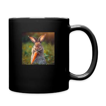 Rabbit - Full Colour Mug - black - Right