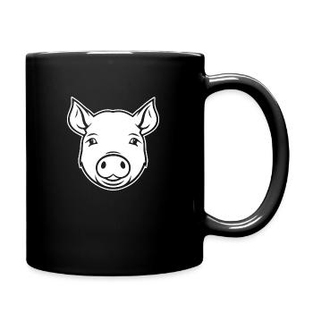 Truie cochonne - Mug uni - noir - Droite