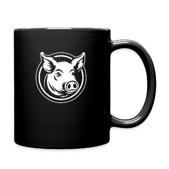 Pig Piggy Sow - Full Colour Mug - black - Right