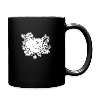 Truie cochonne - Mug uni - noir - Droite