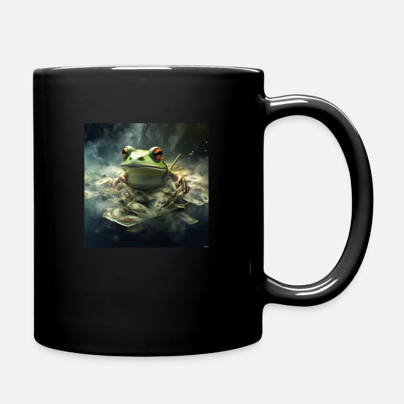 Geldfrosch - Tasse einfarbig - Schwarz