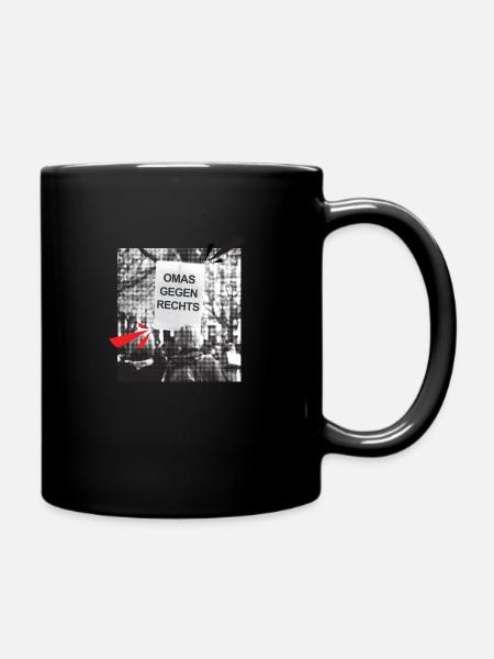 Omas Gegen Rechts - Tasse einfarbig - Schwarz