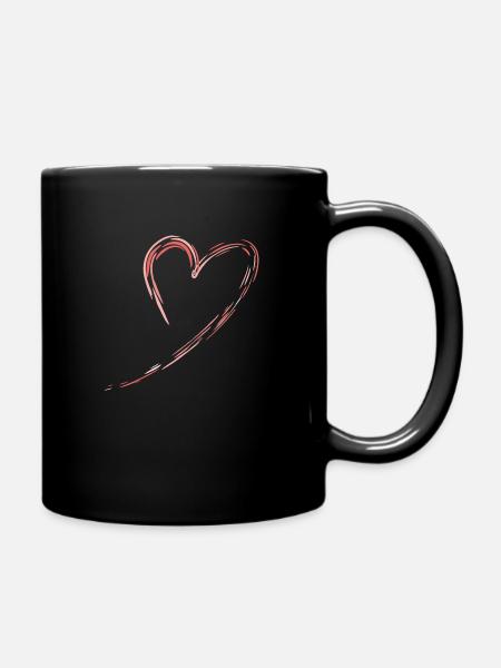 Cœur, peppy - Mug uni - noir