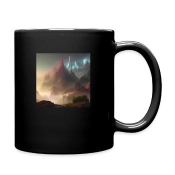 Magischer Fantasie Wald 8 - Tasse einfarbig - Schwarz - Rechts
