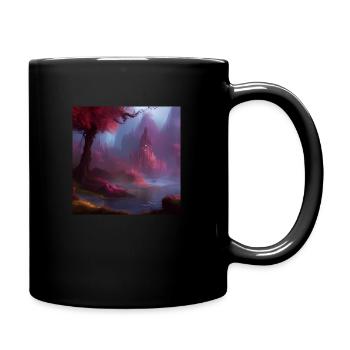 Magischer Fantasie Wald 5 - Tasse einfarbig - Schwarz - Rechts