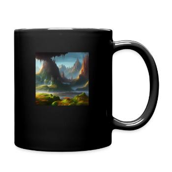 Magischer Fantasie Wald 17 - Tasse einfarbig - Schwarz - Rechts