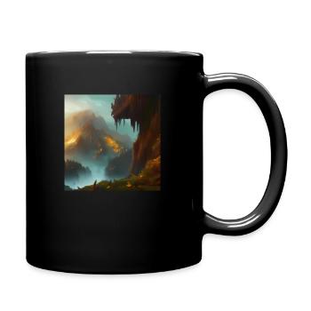Magischer Fantasie Wald 4 - Tasse einfarbig - Schwarz - Rechts