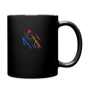 Lover of coloured abstraction - Full Colour Mug - black - Right