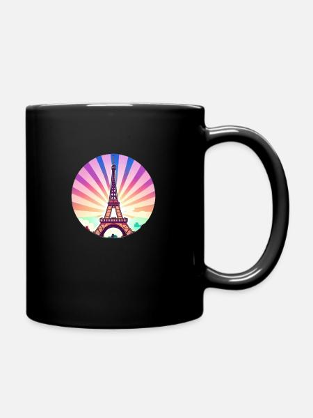 Eiffelturm - Tasse einfarbig - Schwarz