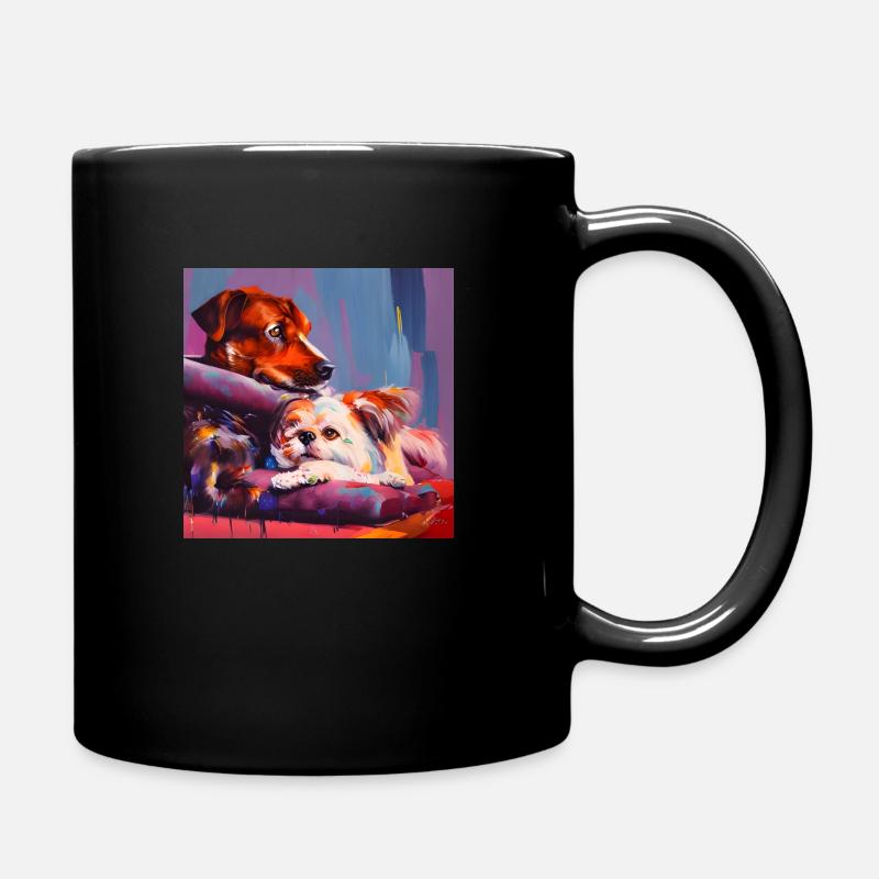 Knuddelhunde - Tasse einfarbig - Schwarz
