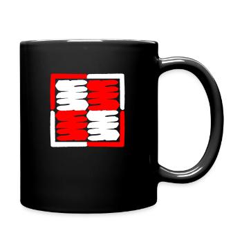 Polska Kokarde painted - Tasse einfarbig - Schwarz - Rechts