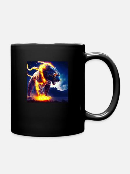 BrennenderTiger Desing - Tasse einfarbig - Schwarz
