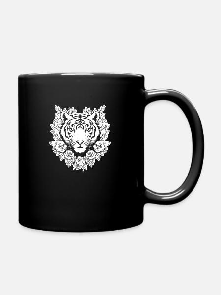 Tiger Raubkatze - Tasse einfarbig - Schwarz