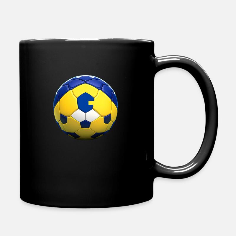 Gelb blauber Ball - Tasse einfarbig - Schwarz