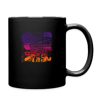 Newspaper Clips Scrapbook Magazines Alphabet Code - Full Colour Mug - black - Right